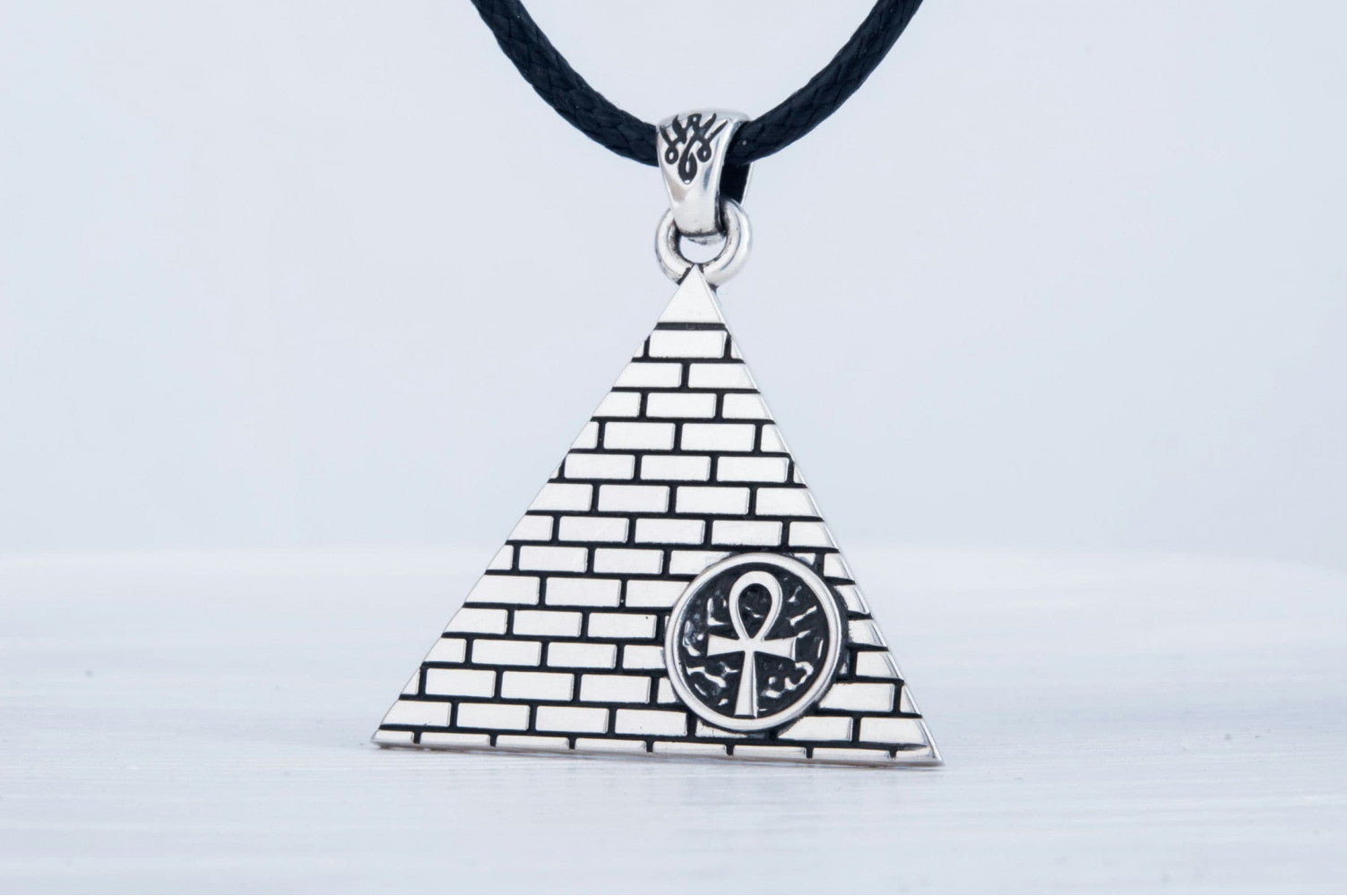 Hekha and Nekhakha Symbol Pendant Sterling Silver Egypt Jewelry - vikingworkshop