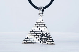 Hekha and Nekhakha Symbol Pendant Sterling Silver Egypt Jewelry - vikingworkshop