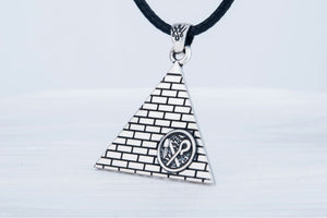 Hekha and Nekhakha Symbol Pendant Sterling Silver Egypt Jewelry - vikingworkshop