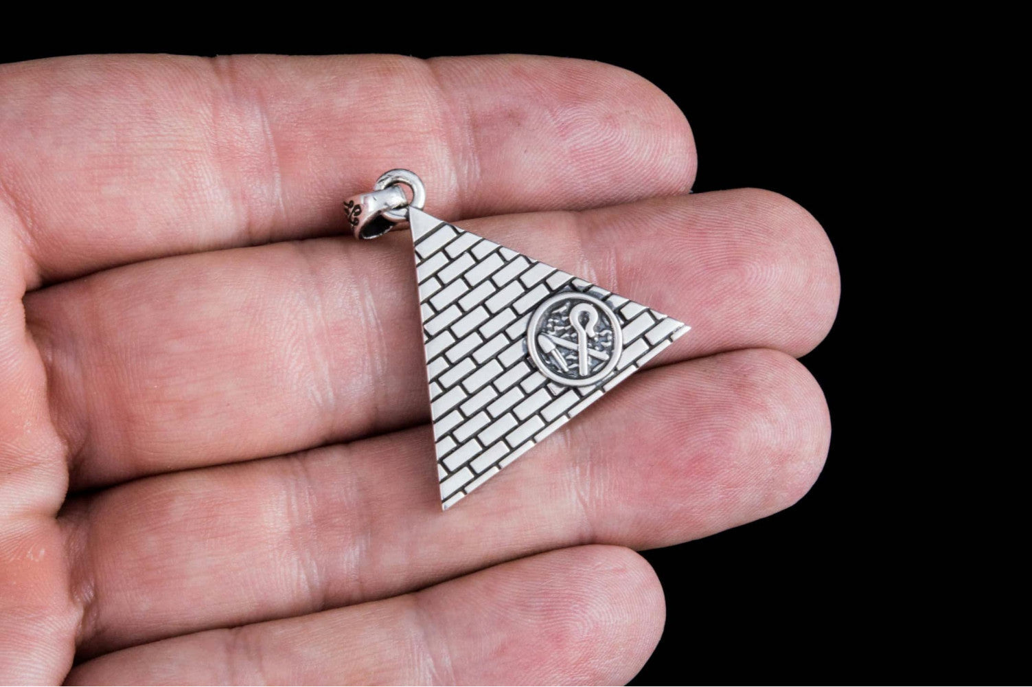 Hekha and Nekhakha Symbol Pendant Sterling Silver Egypt Jewelry - vikingworkshop