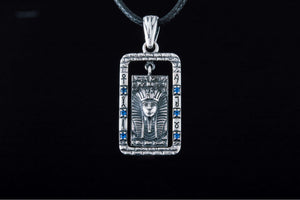 Egypt Pendant with Gems Sterling Silver Jewelry - vikingworkshop