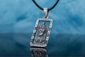 Egypt Pendant with Gems Sterling Silver Jewelry - vikingworkshop