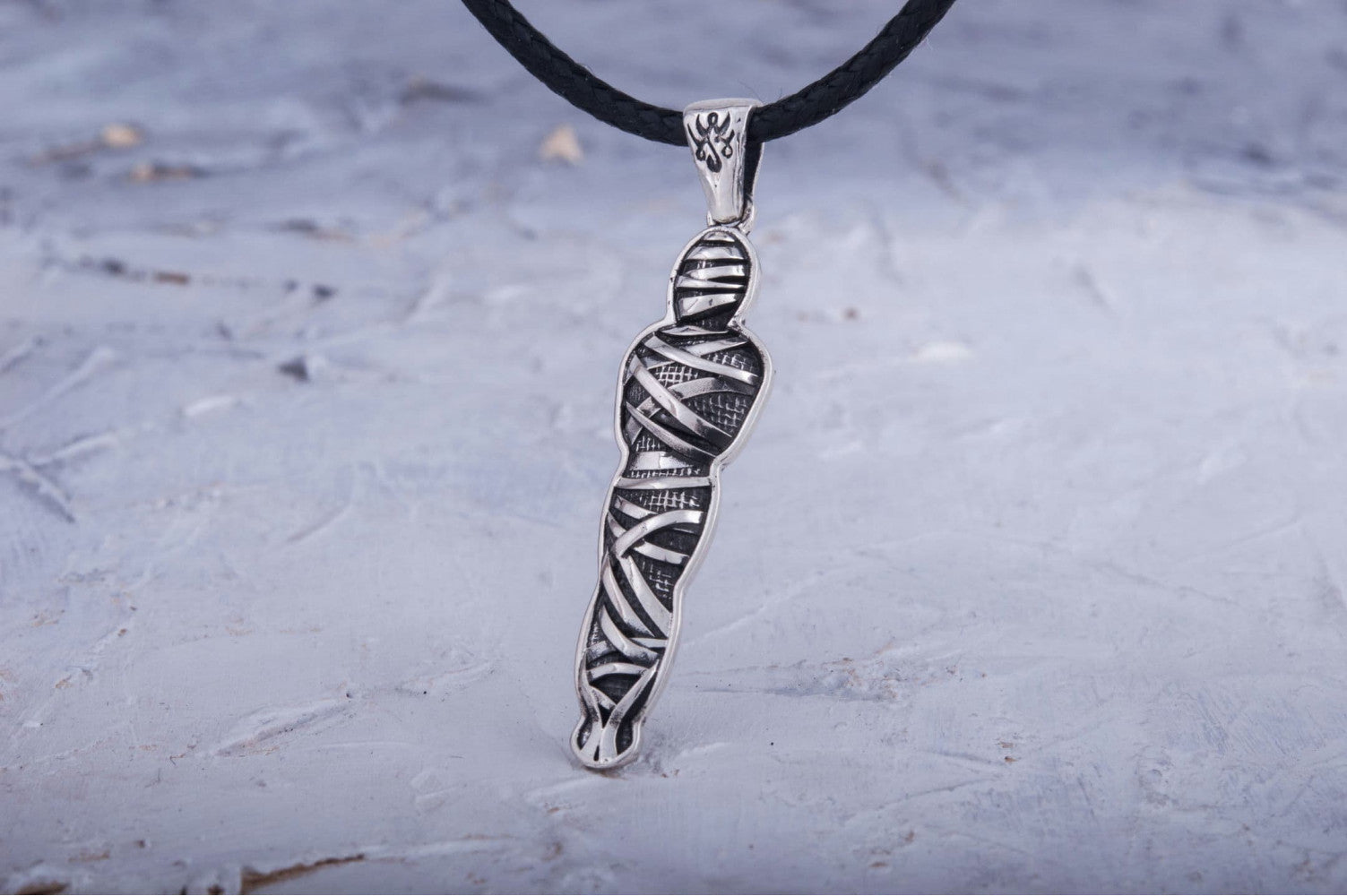 Mummy Pendant Sterling Silver Egypt Jewelry - vikingworkshop