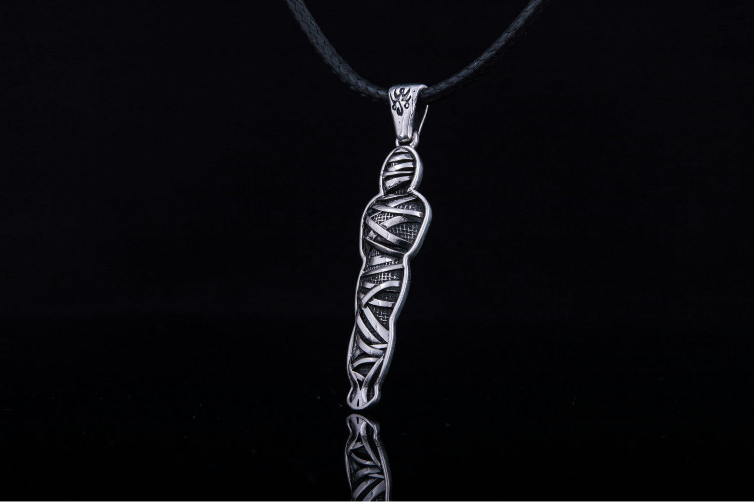 Mummy Pendant Sterling Silver Egypt Jewelry - vikingworkshop