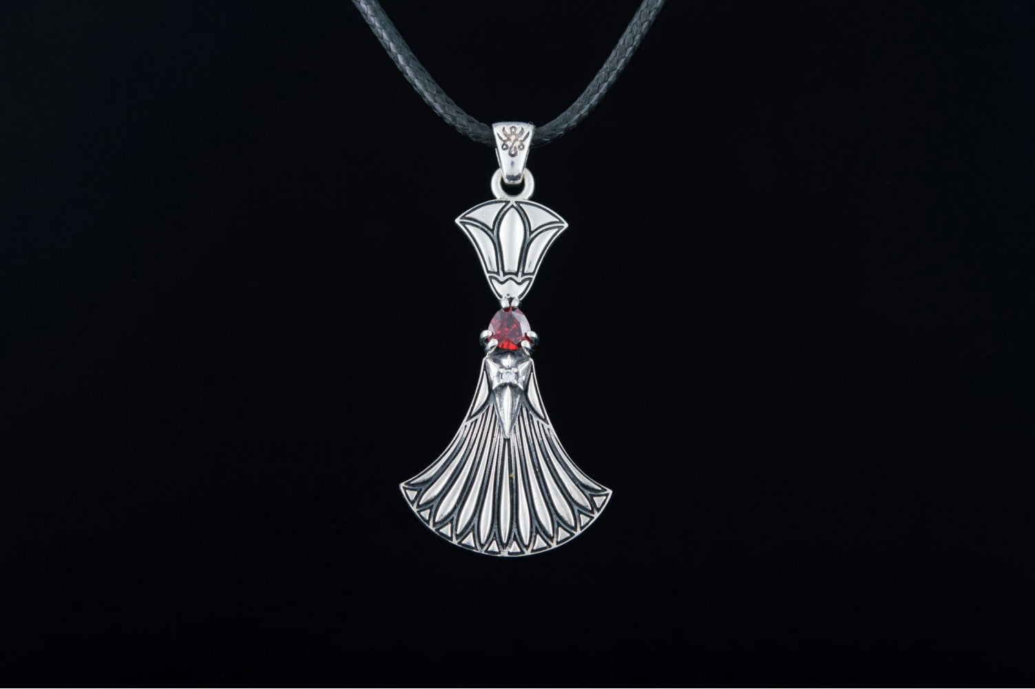 Egypt Pendant with Cubic Zirconia Sterling Silver Jewelry - vikingworkshop