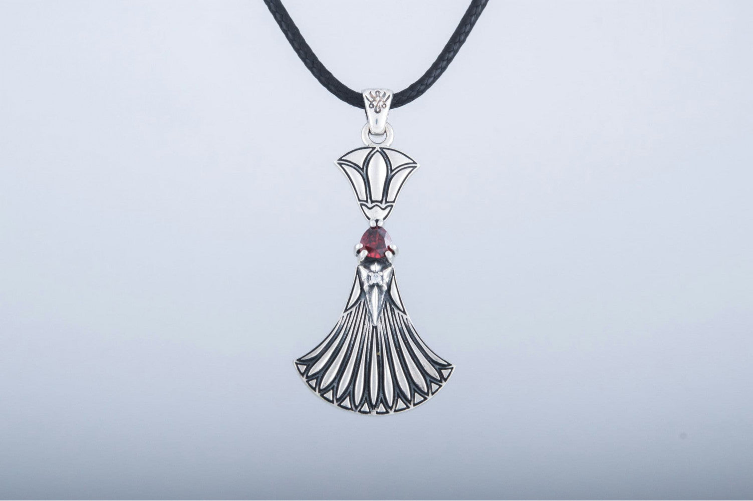 Egypt Pendant with Cubic Zirconia Sterling Silver Jewelry - vikingworkshop