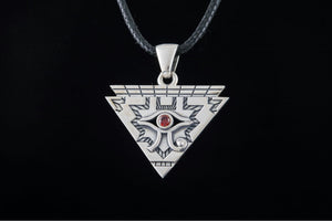 Eye of Horus Pendant with CZ Sterling Silver Handmade Egyptian Jewelry - vikingworkshop
