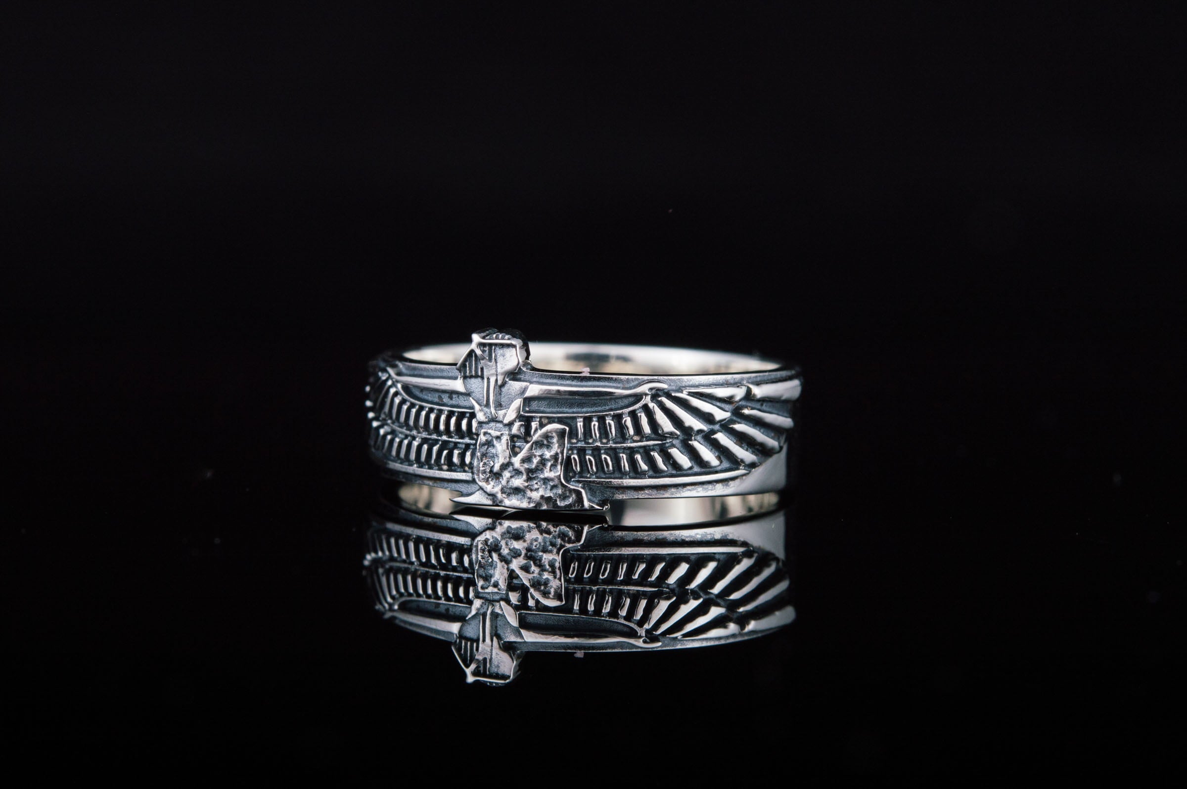 Isida Symbol Ring Sterling Silver Handcrafted Jewelry - vikingworkshop