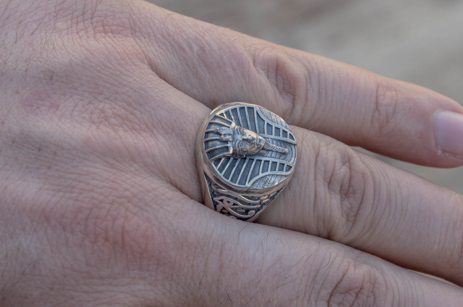 Egypt Handmade Ring Sterling Silver Jewelry - vikingworkshop