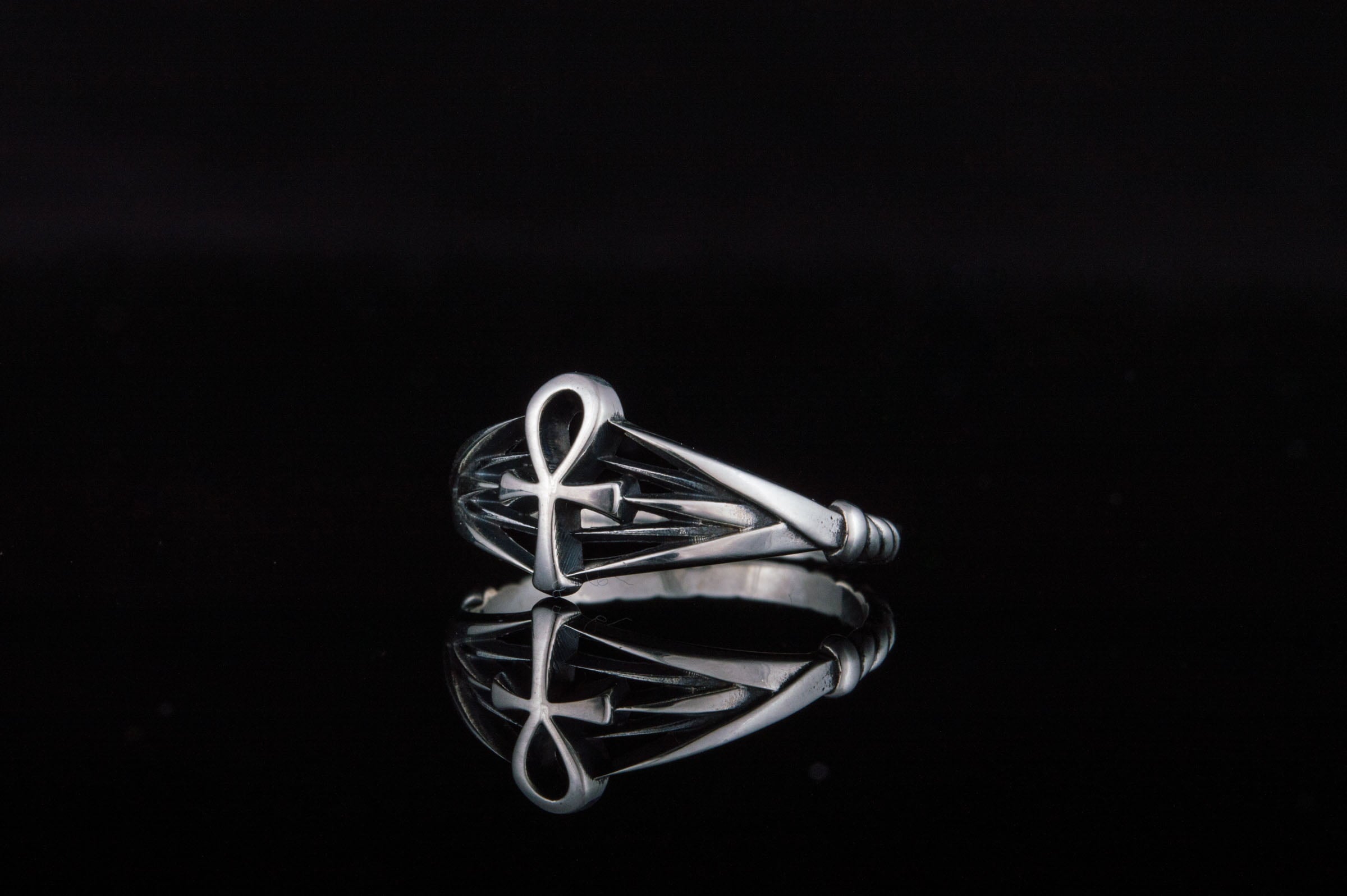 Ankh Egypt Ring Sterling Silver Jewelry - vikingworkshop