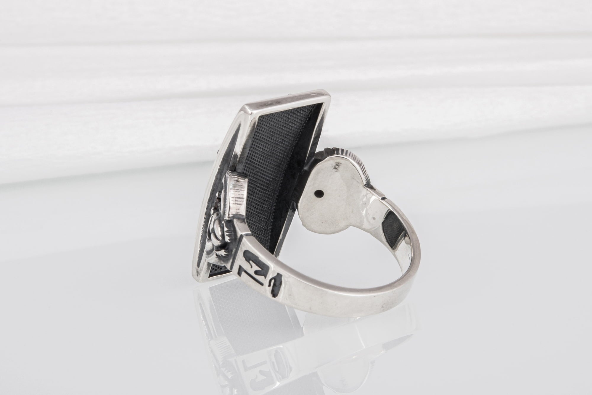 Egypt Ring with Anubis Sterling Silver - vikingworkshop