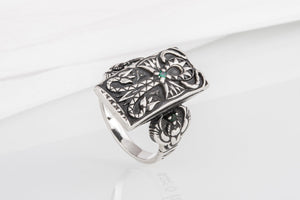 Egypt Ring with Ankh Sterling Silver Jewelry - vikingworkshop