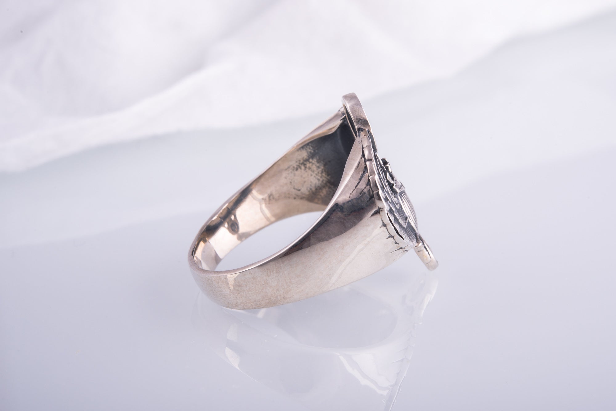 925 Silver Egypt ring with Scarabeus and Horus wings, Unique Handmade Jewelry - vikingworkshop