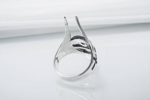 Sterling Silver Anubis Ring with Eye of Horus, Handmade Egypt Jewelry - vikingworkshop