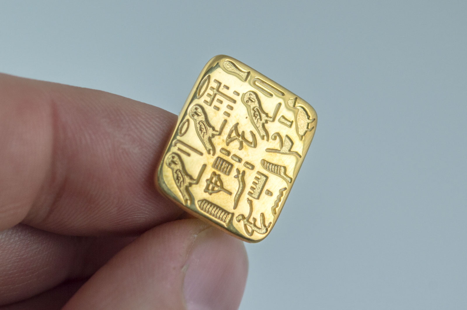 Unique Ring with Egypt Symbols Gold Jewelry - vikingworkshop