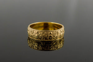 Gold Unique Ring with Egypt Ankh Symbol Egypt Jewelry - vikingworkshop