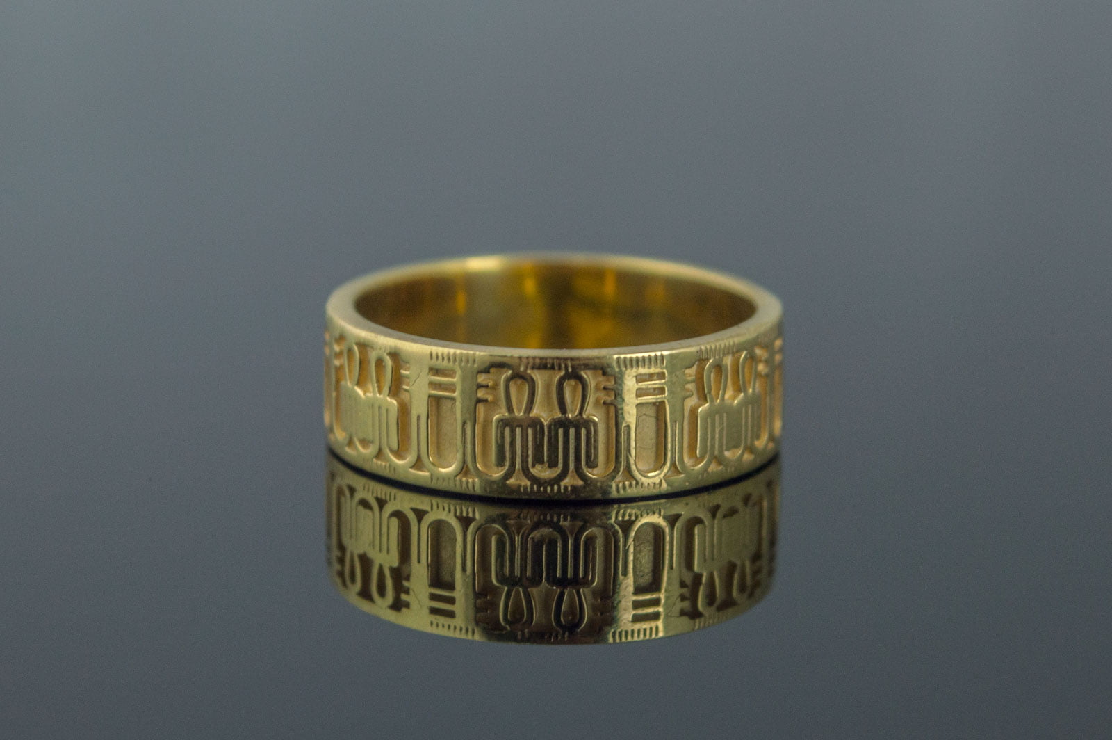 Tyet Symbol Ring Gold Egypt Jewelry - vikingworkshop