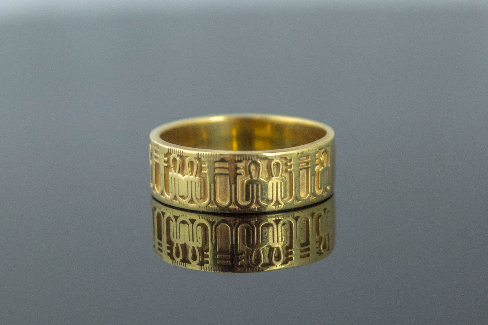 Tyet Symbol Ring Gold Egypt Jewelry - vikingworkshop