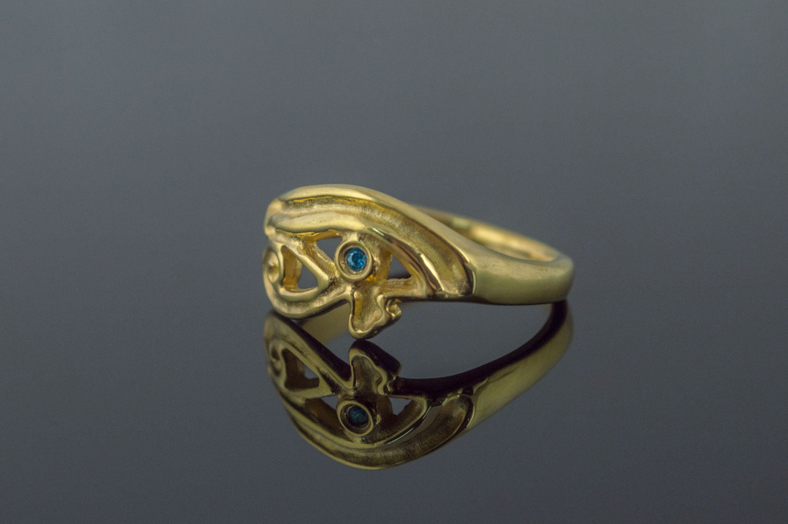 Uadjet Ring Gold Egypt Jewelry - vikingworkshop