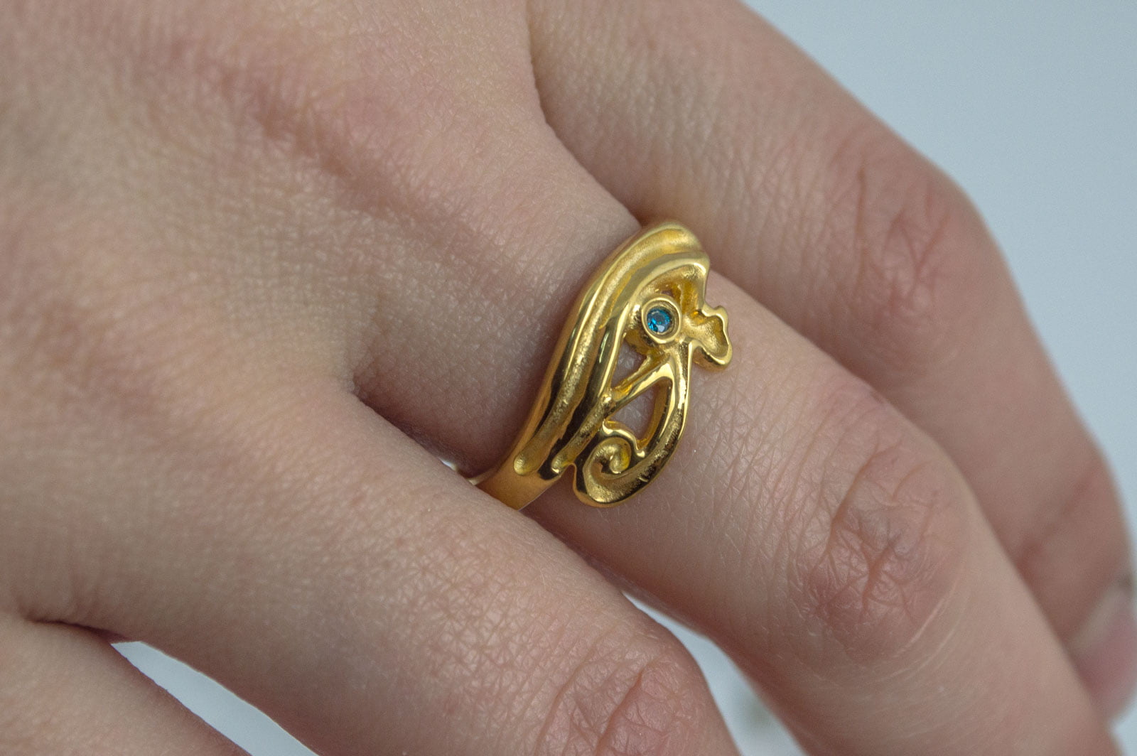 Uadjet Ring Gold Egypt Jewelry - vikingworkshop