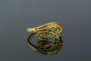 Uadjet Ring Gold Egypt Jewelry - vikingworkshop