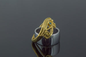 Uadjet Ring Gold Egypt Jewelry - vikingworkshop