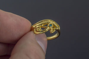 Uadjet Ring Gold Egypt Jewelry - vikingworkshop