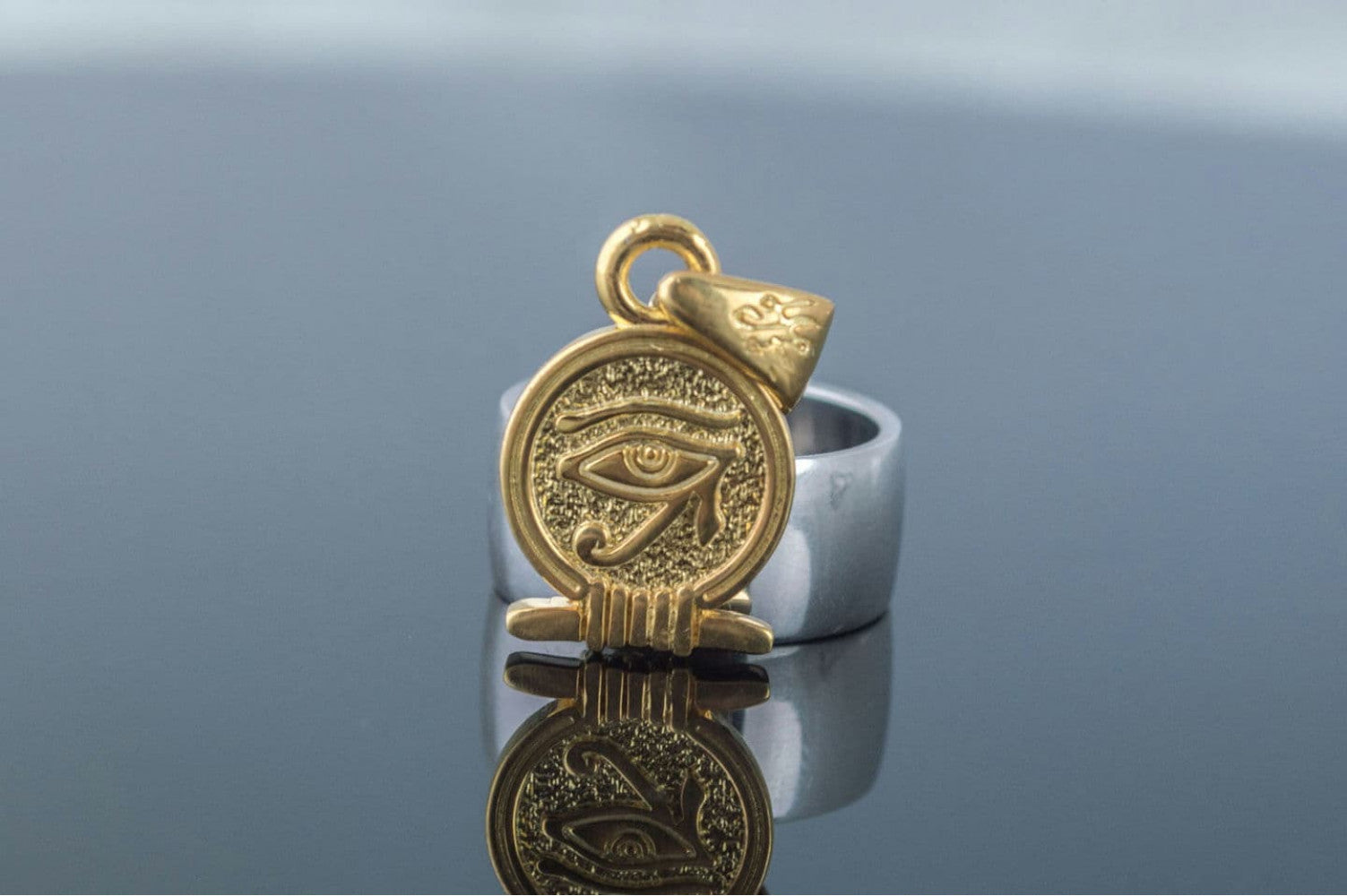 Uajet Amulet Pendant Gold Egypt Unique Jewelry - vikingworkshop