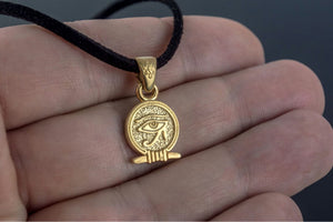 Uajet Amulet Pendant Gold Egypt Unique Jewelry - vikingworkshop