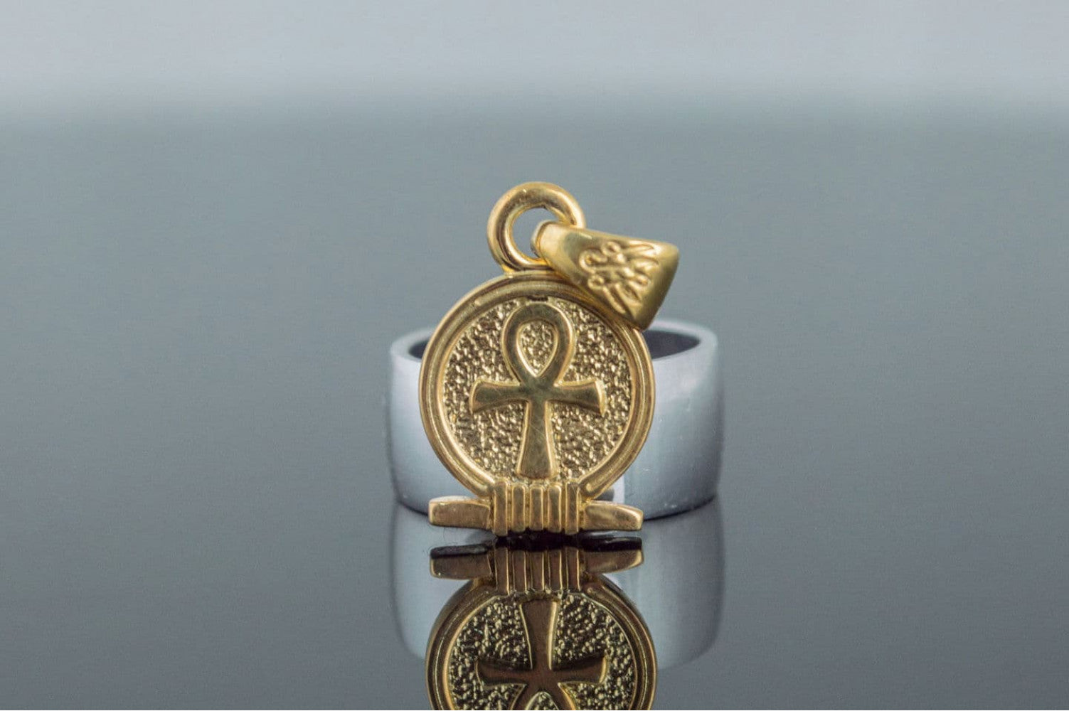 Ankh Amulet Pendant Gold Egypt Unique Jewelry - vikingworkshop