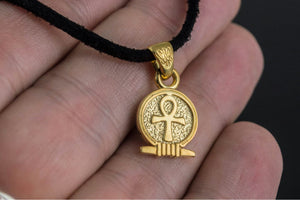 Ankh Amulet Pendant Gold Egypt Unique Jewelry - vikingworkshop