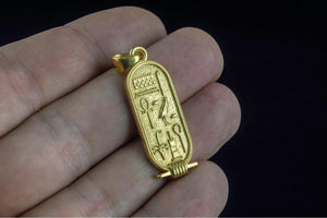 Pendant with Egypt Symbols Gold Egypt Handcrafted Jewelry - vikingworkshop