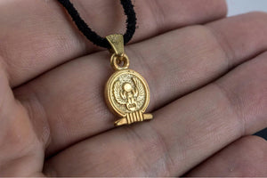 Scarabeus Amulet Pendant Gold Egypt Unique Jewelry - vikingworkshop