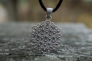 Unique Handmade Geometry Pendant Sterling Silver Jewelry - vikingworkshop