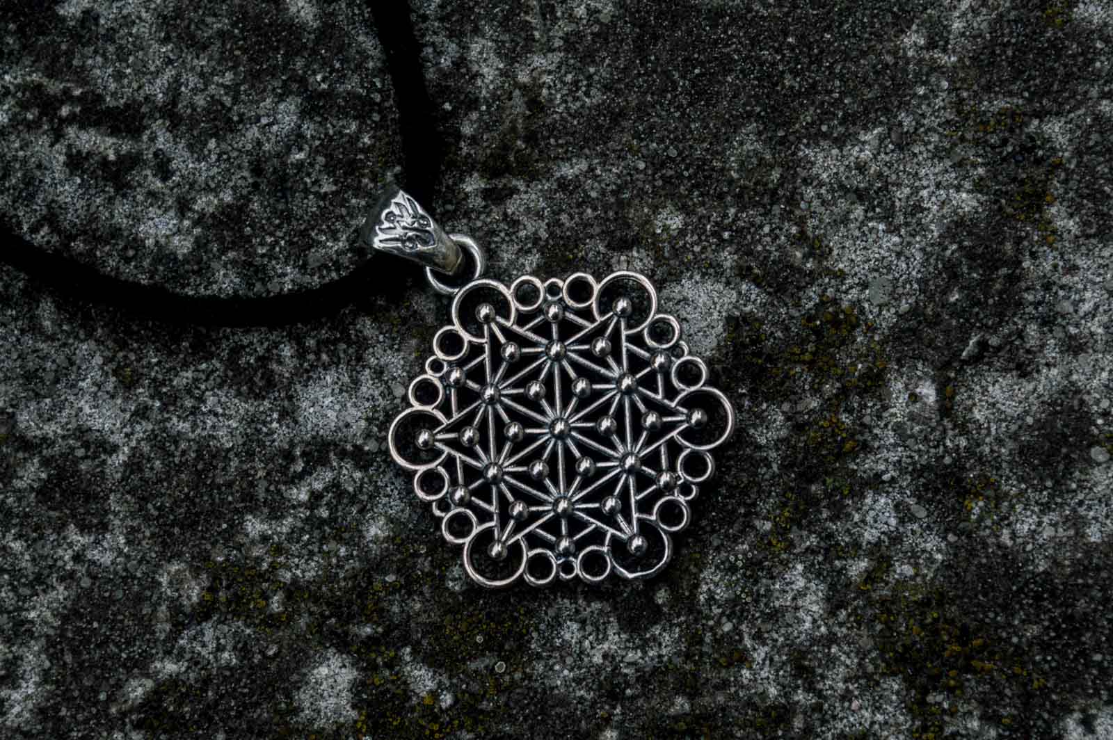 Unique Handmade Geometry Pendant Sterling Silver Jewelry - vikingworkshop