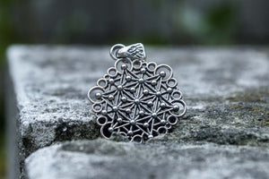 Unique Handmade Geometry Pendant Sterling Silver Jewelry - vikingworkshop