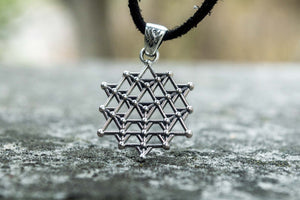 Unique Handmade Geometry Pendant Sterling Silver Viking Jewelry - vikingworkshop
