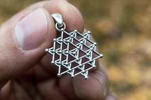 Unique Handmade Geometry Pendant Sterling Silver Viking Jewelry - vikingworkshop