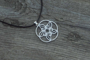 Handmade Pendant from Golden Triangle Style Sterling Silver Unique Jewelry - vikingworkshop