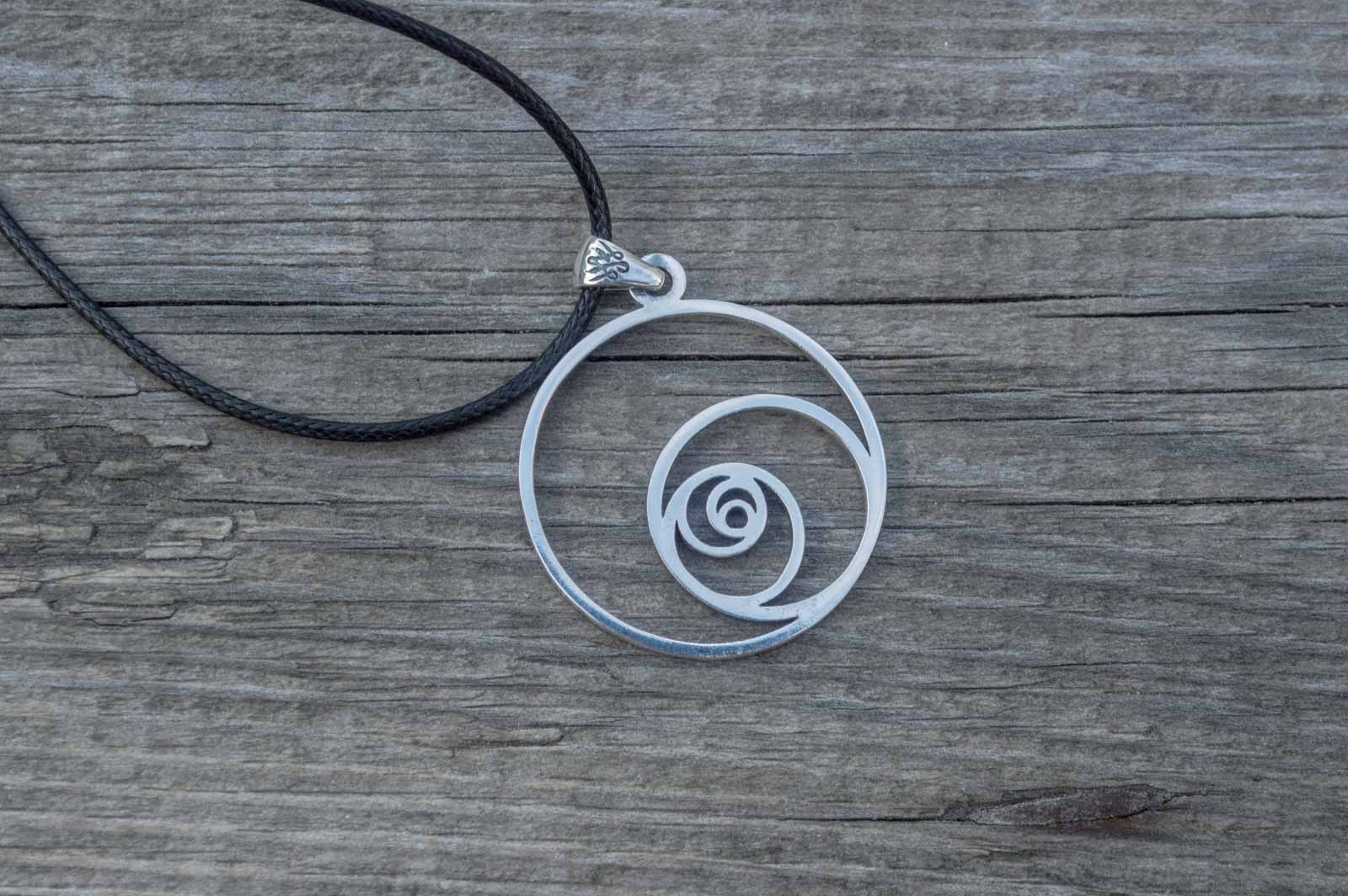 Handmade Geometry Style Pendant Sterling Silver Unique Jewelry - vikingworkshop