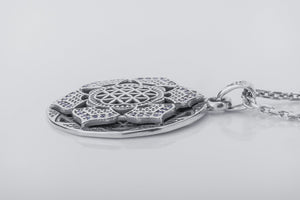 Geometrical Flower Pendant, 925 silver - vikingworkshop