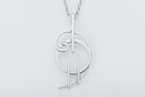 Simple Geometrical Style Pendant, 925 Silver - vikingworkshop