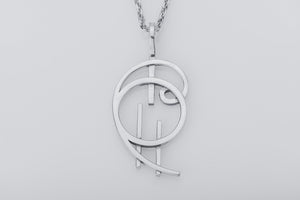 Simple Geometrical Style Pendant, 925 Silver - vikingworkshop