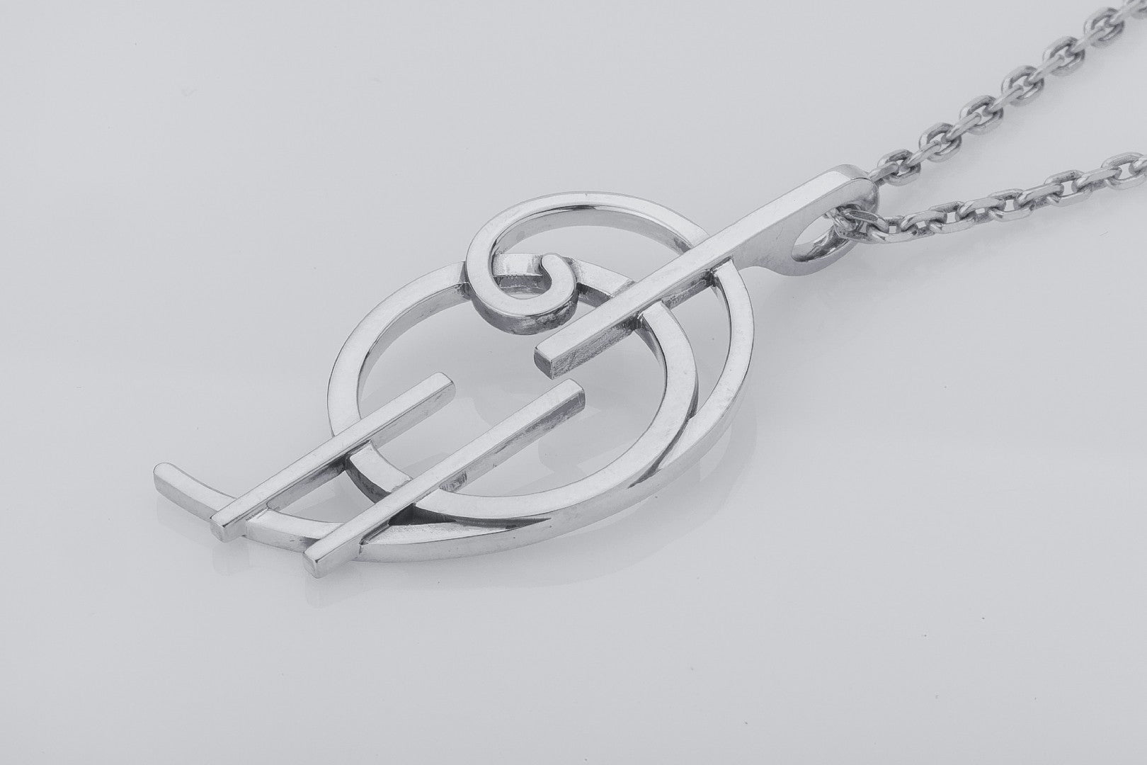 Simple Geometrical Style Pendant, 925 Silver - vikingworkshop