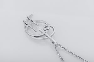 Simple Geometrical Style Pendant, 925 Silver - vikingworkshop