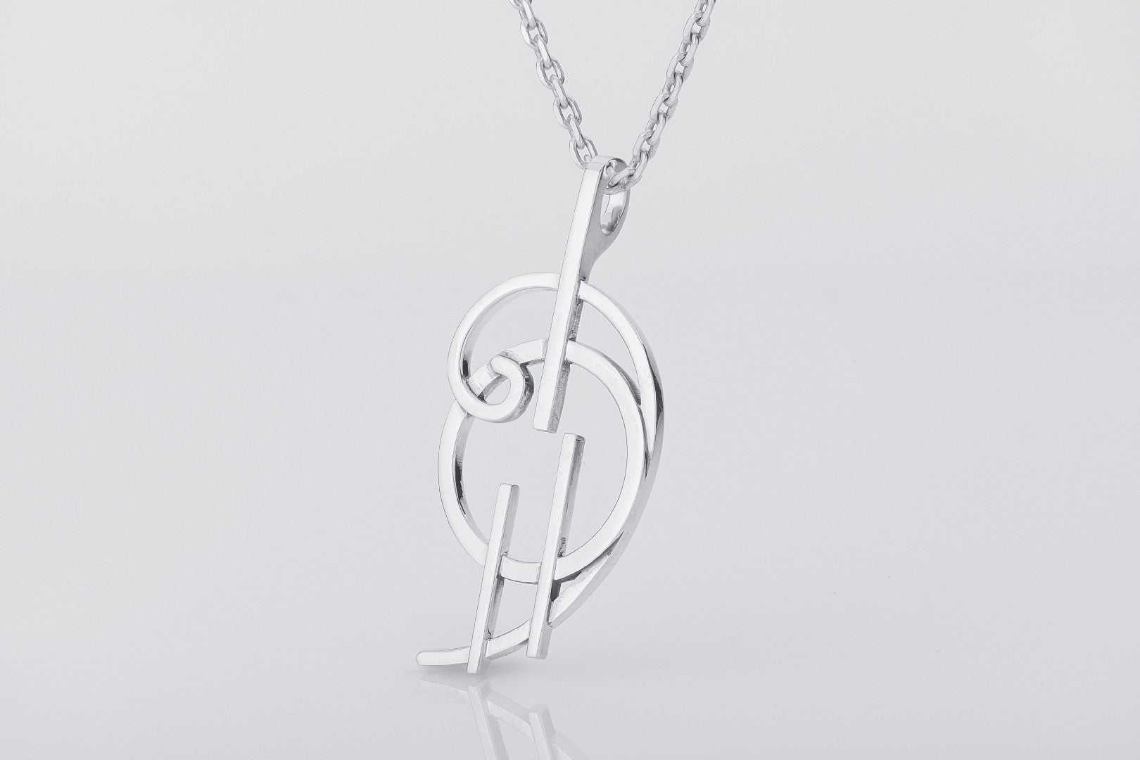 Simple Geometrical Style Pendant, 925 Silver - vikingworkshop