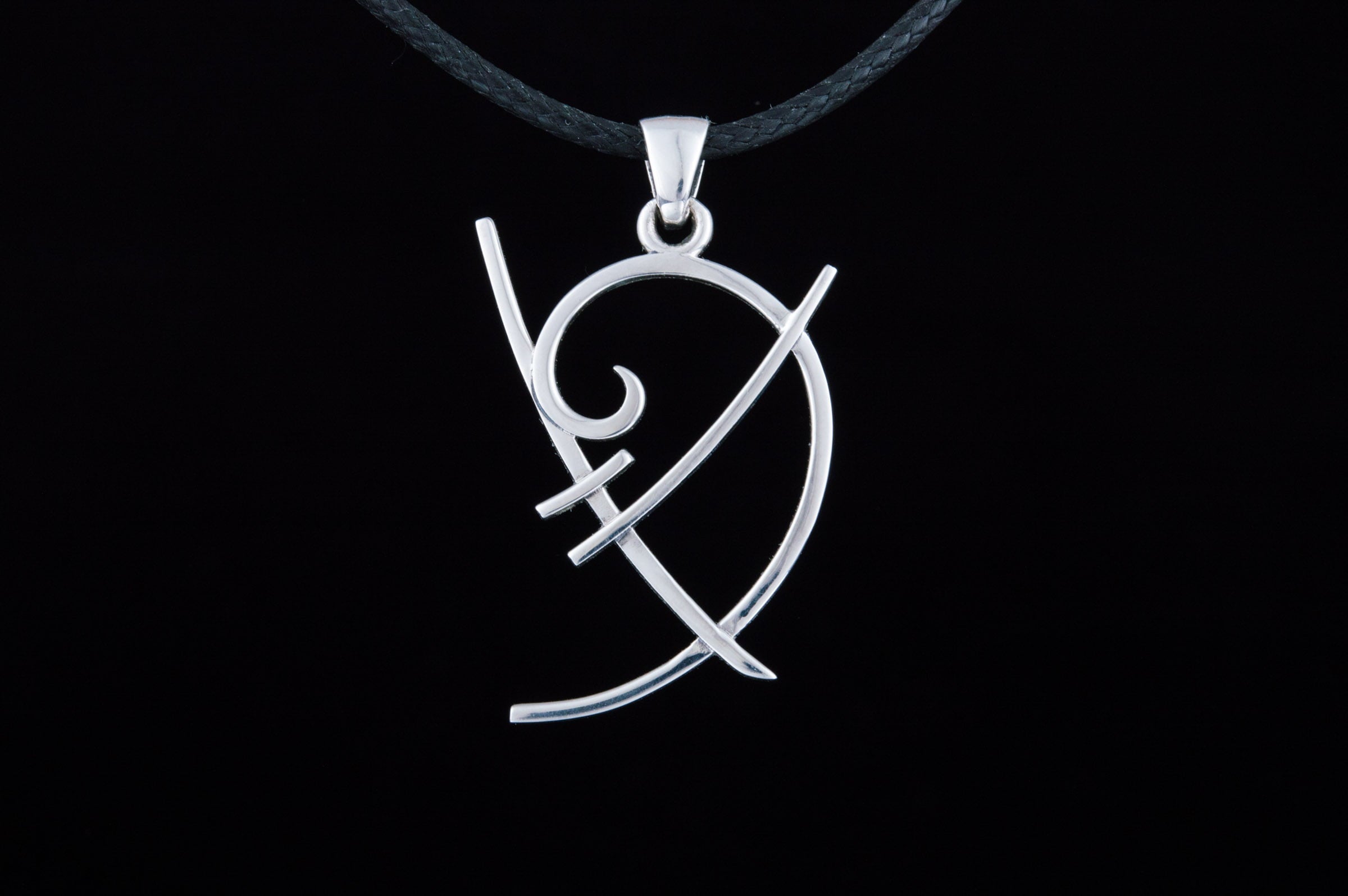 Unique Geometry Triangle Symbol Pendant Sterling Silver Jewelry - vikingworkshop