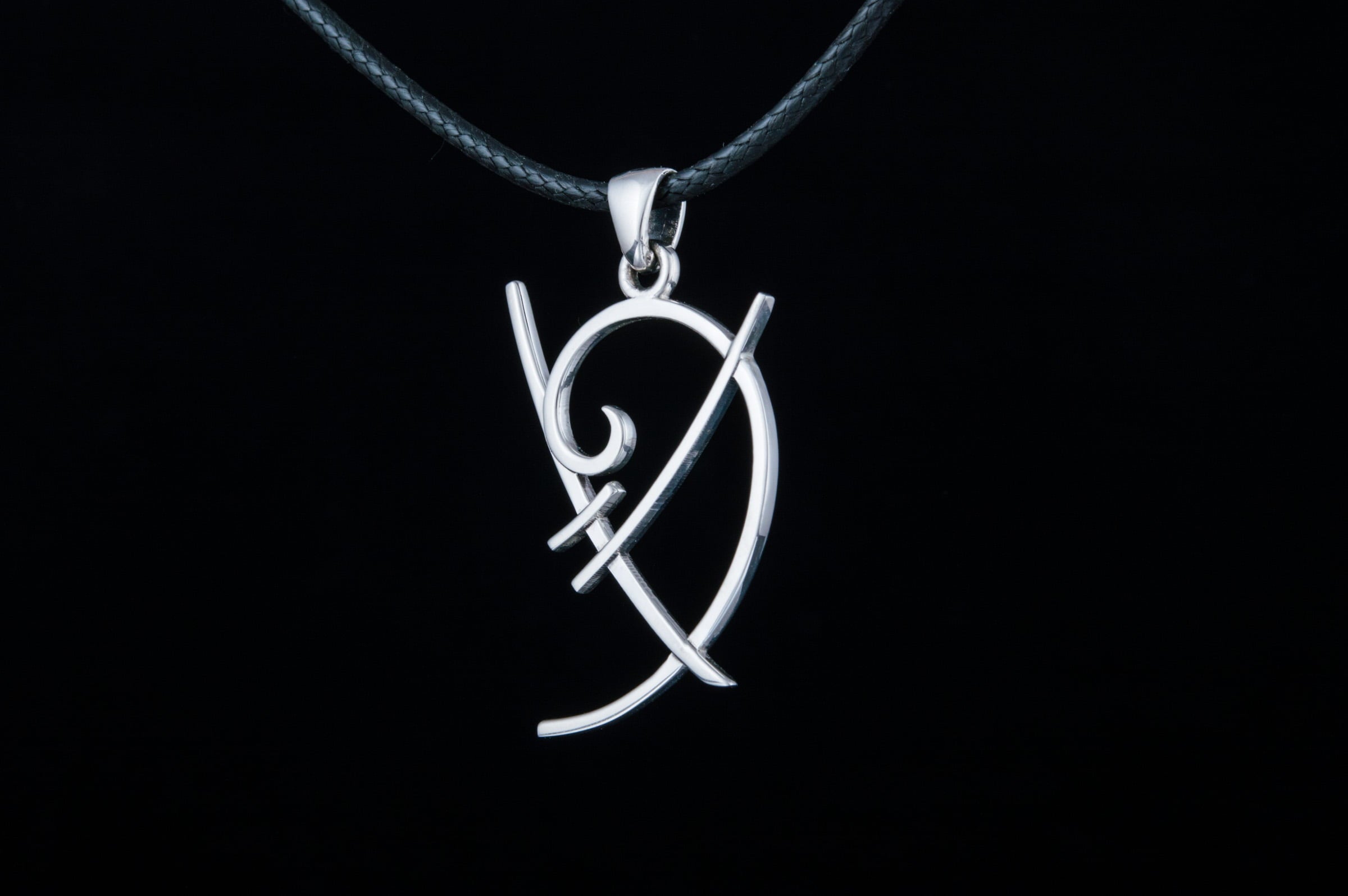 Unique Geometry Triangle Symbol Pendant Sterling Silver Jewelry - vikingworkshop