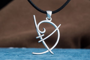 Unique Geometry Triangle Symbol Pendant Sterling Silver Jewelry - vikingworkshop