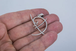 Unique Geometry Triangle Symbol Pendant Sterling Silver Jewelry - vikingworkshop